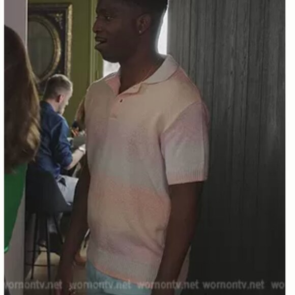 NWT ZARA MEN'S Knitted Pastel Ombre Stripe Short Sleeve Polo Shirt XL - Picture 3 of 9